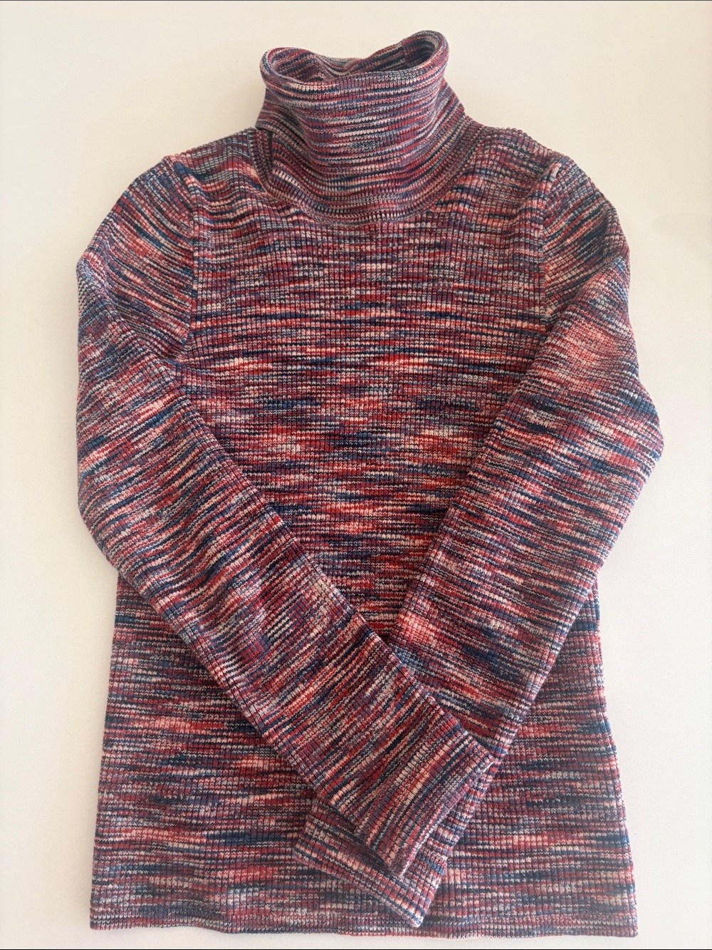 Madewell Marled Multicolor Turtleneck Sweater